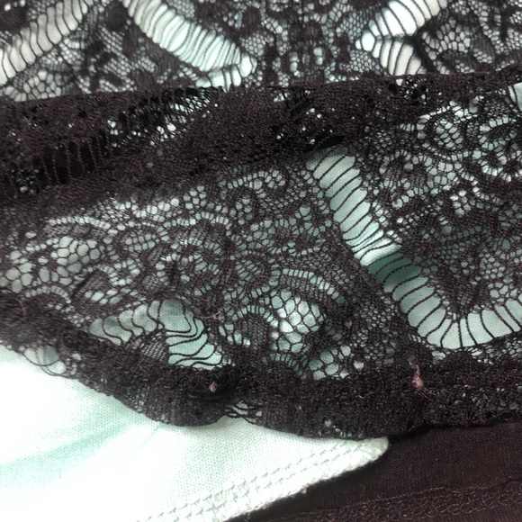 Vanity Mint Green Black Lace Tank Top - Picture 14 of 15